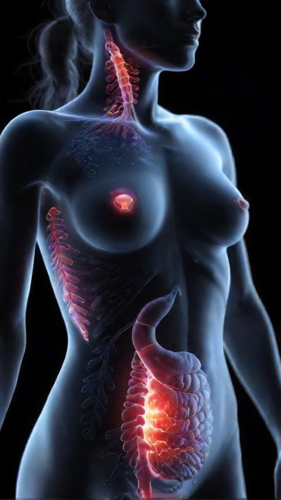 "3D realistic medical animation, vertical 9:16 format, cinematic smooth camera. Show a human silhouette with highlighted digestive system. The video demonstrates natural ways to relieve constipation step by step:

Hydration – close-up of a person drinking a full glass of water, animation zoom into the intestine showing stool softening.

Fiber Foods – scene of fresh fruits (papaya, kiwi, apple) and vegetables on a table, transition to animation of fiber entering the colon, stool becoming bulkier but softer.

Gentle Exercise – realistic 3D animation of a person doing light walking and yoga 'Wind-Relieving Pose', camera zooms into the intestines showing movement stimulated.

Correct Toilet Position – scene in a bathroom, person sitting with feet on a small stool (squat-like position), arrows showing easier passage of stool.

Abdominal Massage – 3D hands gently massaging lower abdomen in circular clockwise motion, zoom-in on intestine showing stool moving smoothly forward.

End with cross-section of intestine showing healthy bowel movement, then text overlay: 'Stay hydrated, eat fiber, move daily — relieve constipation naturally.'

Style: ultra realistic 3D medical rendering, clear anatomy visuals, soft pastel medical colors, smooth zoom transitions, educational documentary tone."