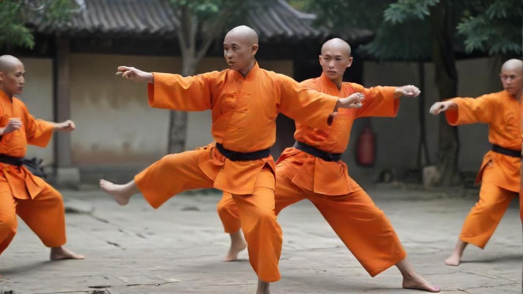 Latar belakang Sebuah kota hancur refensi kota dalam film kungfu traditional china, api berkobar di mana-mana. Orang-orang panik melarikan diri.