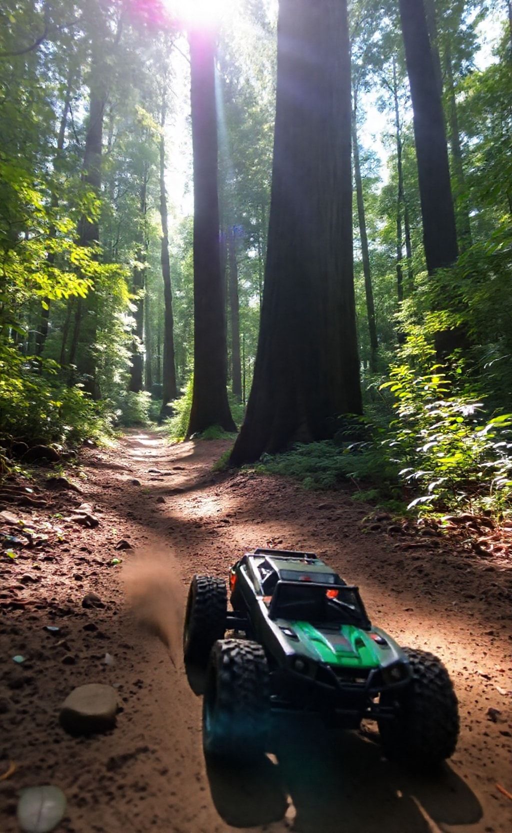 RC Toys melewati hutan