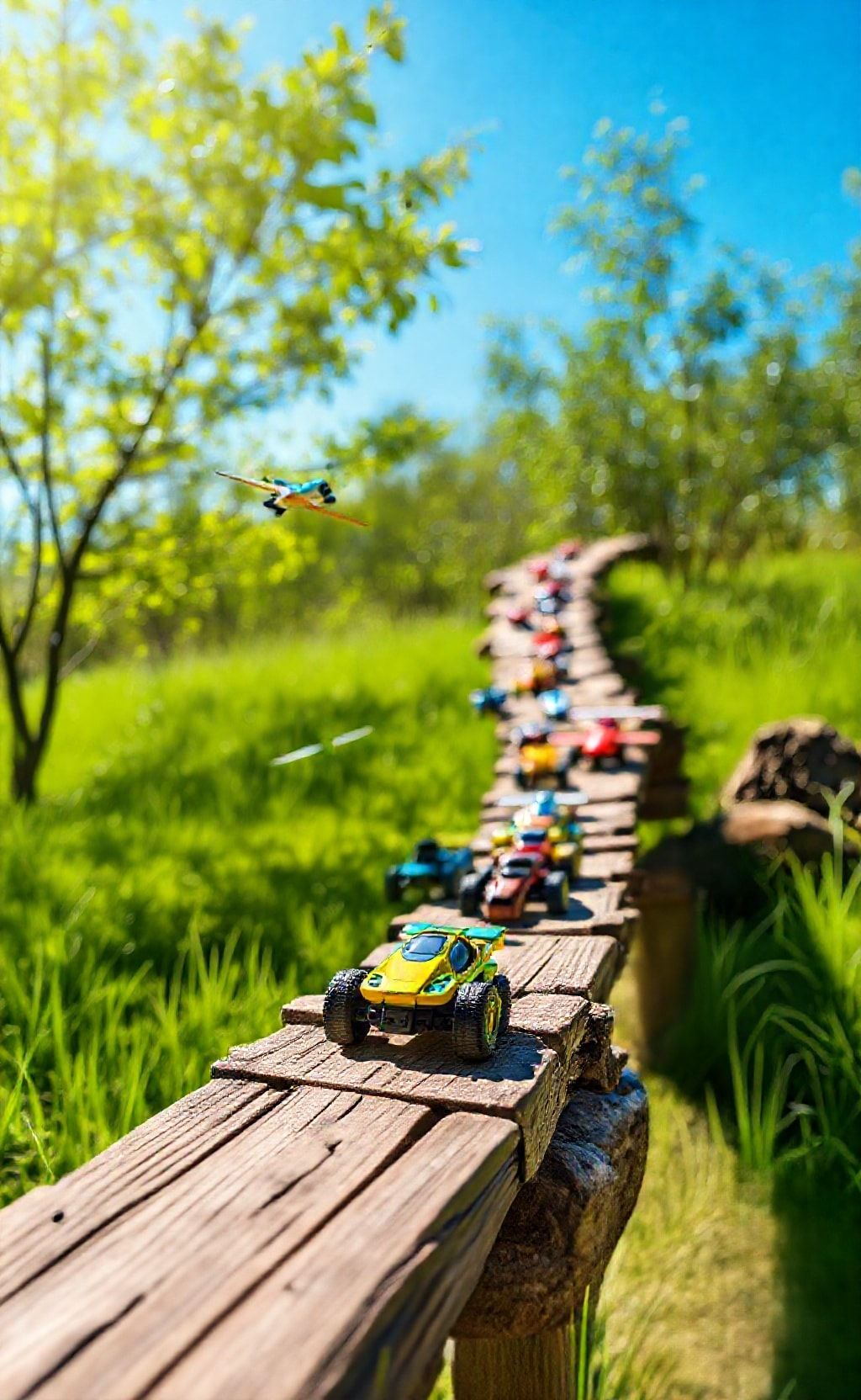 RC Toys melewati jembatan